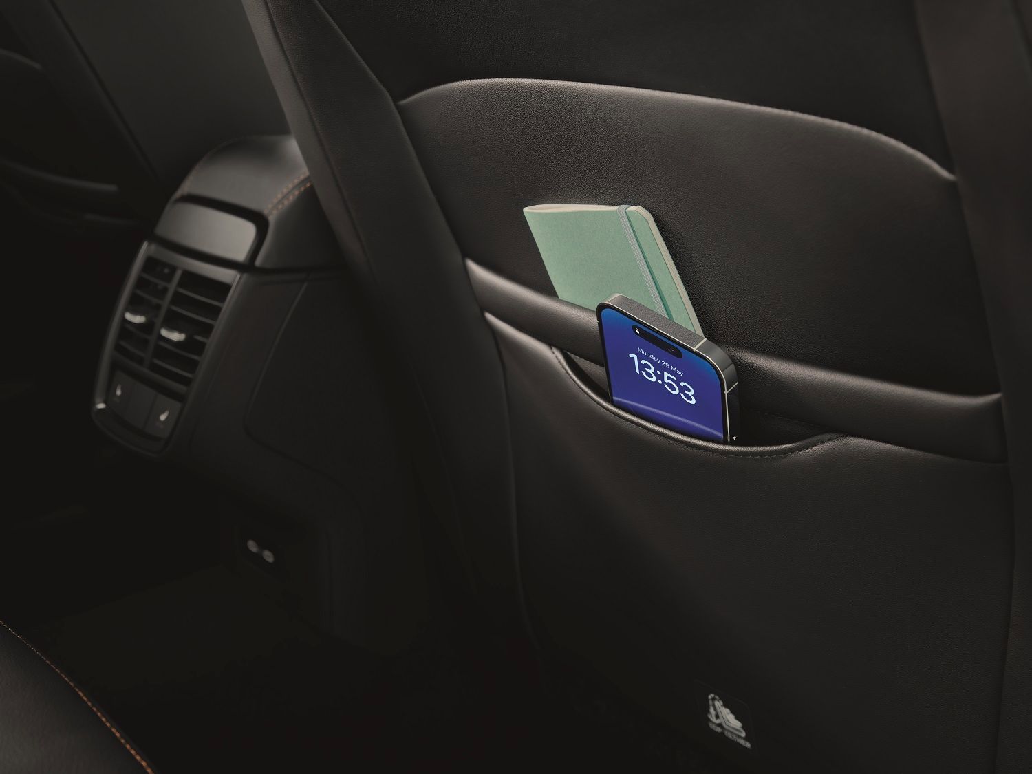 Interior of Skoda Kamiq storage space behind front seats