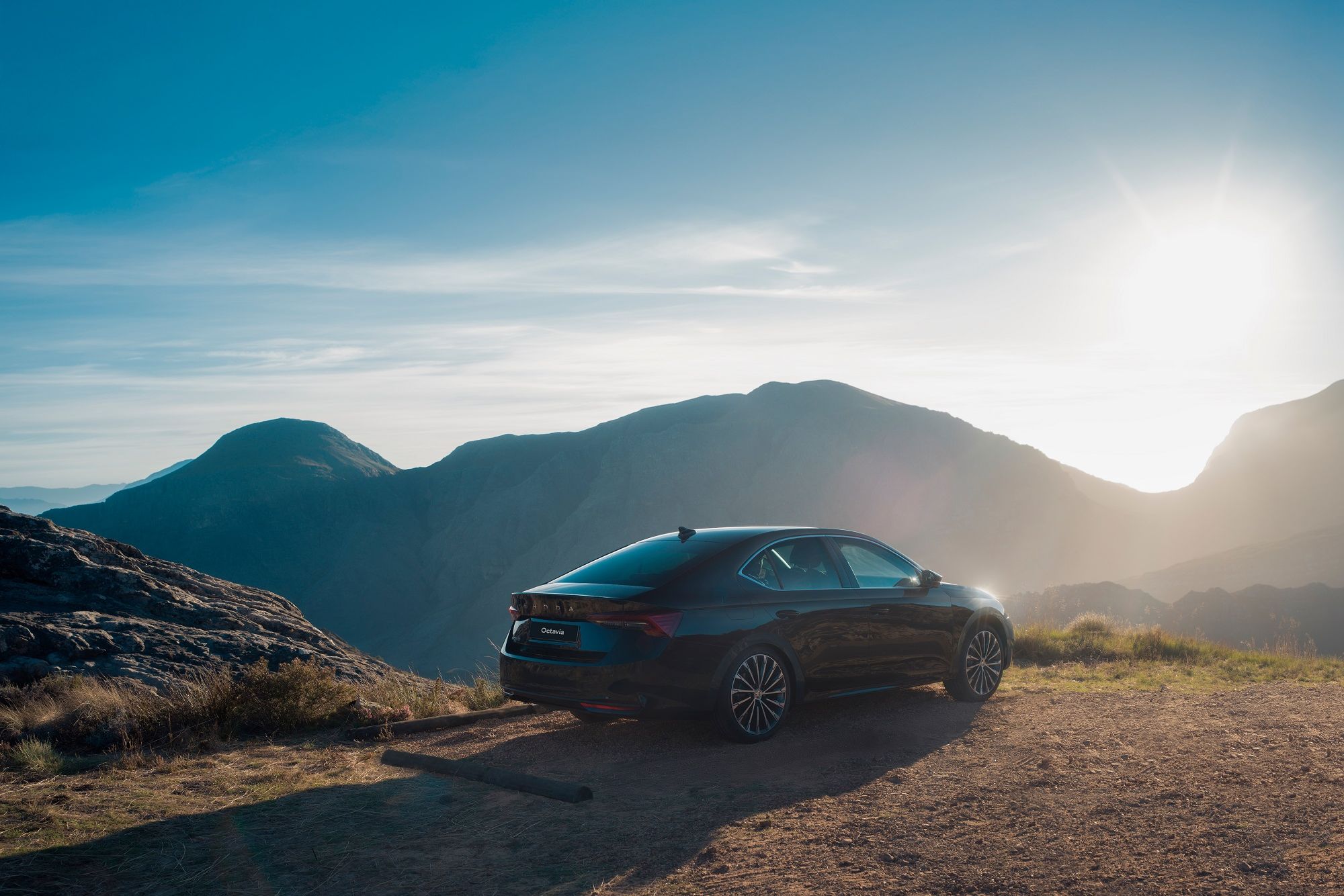 Skoda Octavia by the hilltop