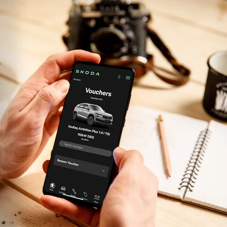 A screenshot of the Škoda Smart app