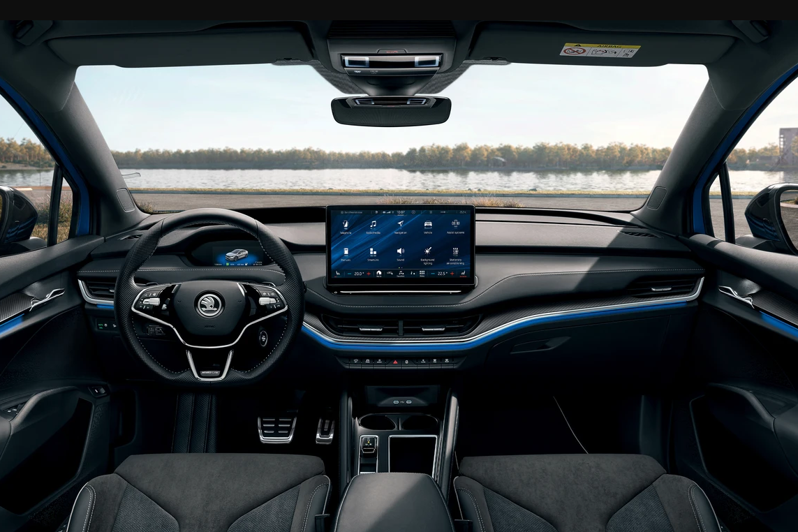 Interior of Skoda Enyaq Sportline